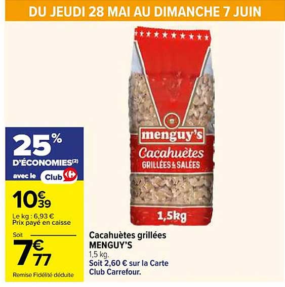 Cacahuètes grillées MENGUY'S