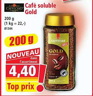 Café soluble Gold