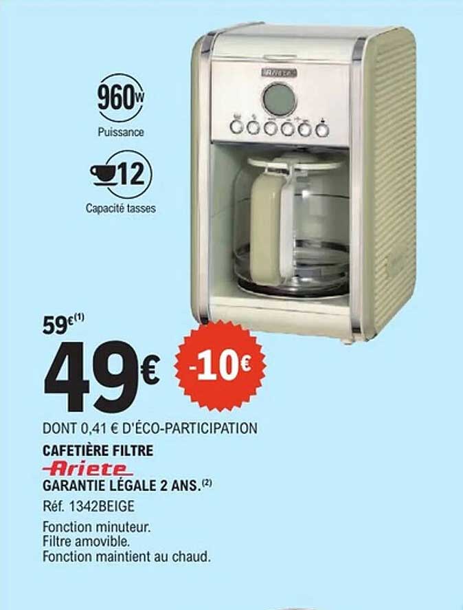 CAFETIERE FILTRE Ariete