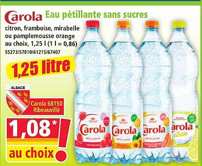 Carola Eau pétillante sans sucres