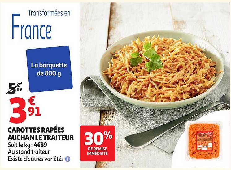 CAROTTES RAPÉES AUCHAN LE TRAITEUR
