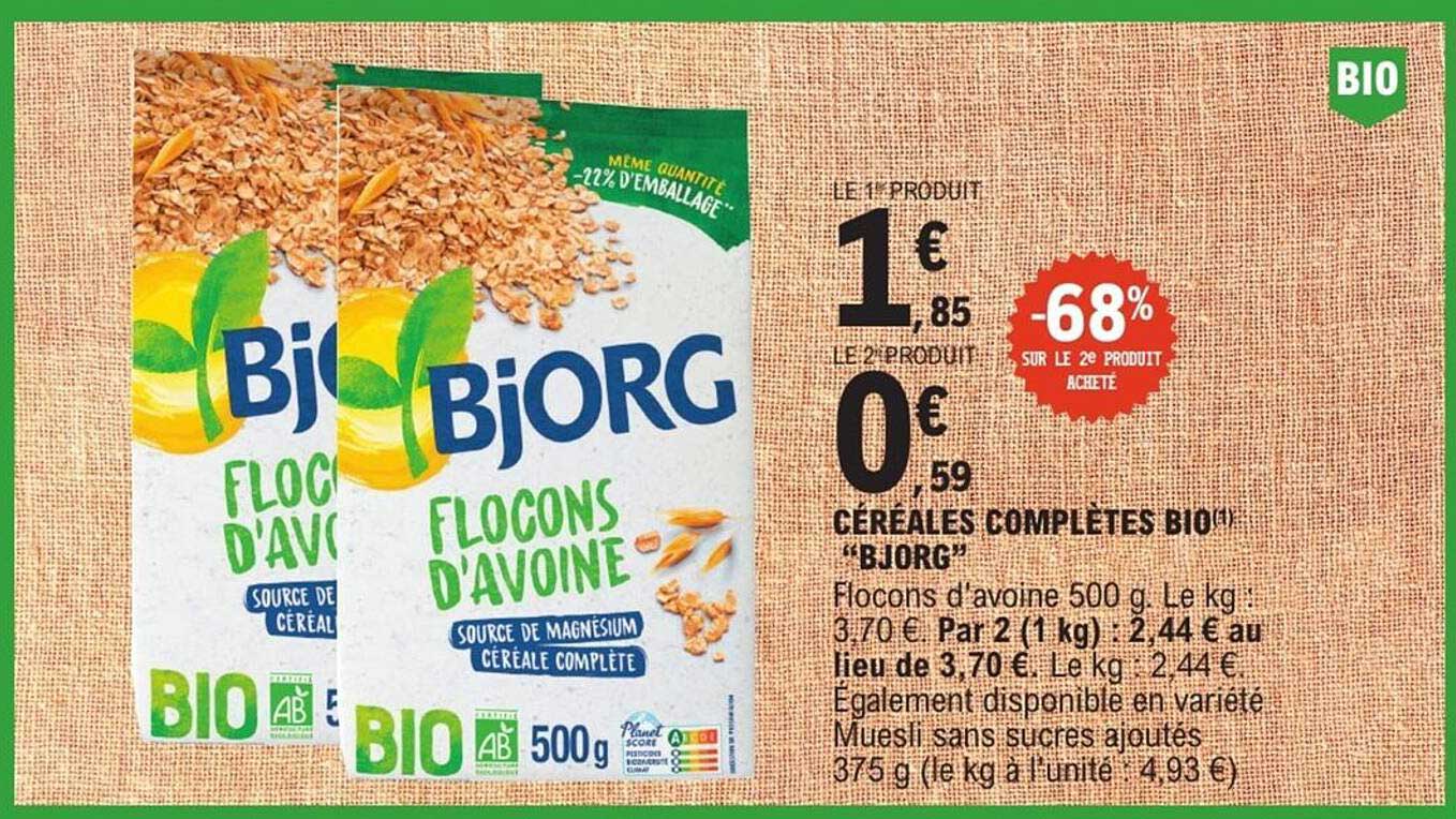 Céréales complètes bio Bjorg
