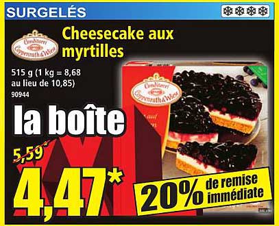 Cheesecake aux myrtilles