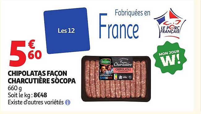 CHIPOLATAS FAÇON CHARCUTIÈRE SOCOPA