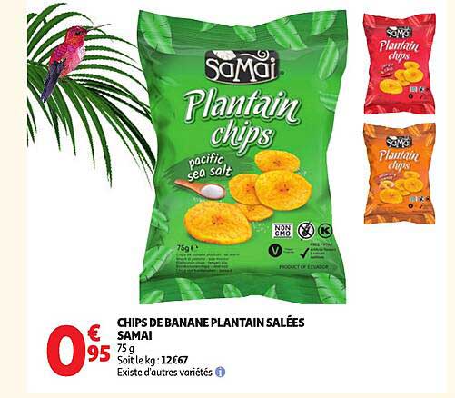 CHIPS DE BANANE PLANTAIN SALÉES SAMAI