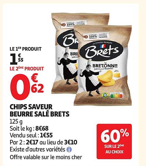 CHIPS SAVEUR BEURRE SALÉ BRETS