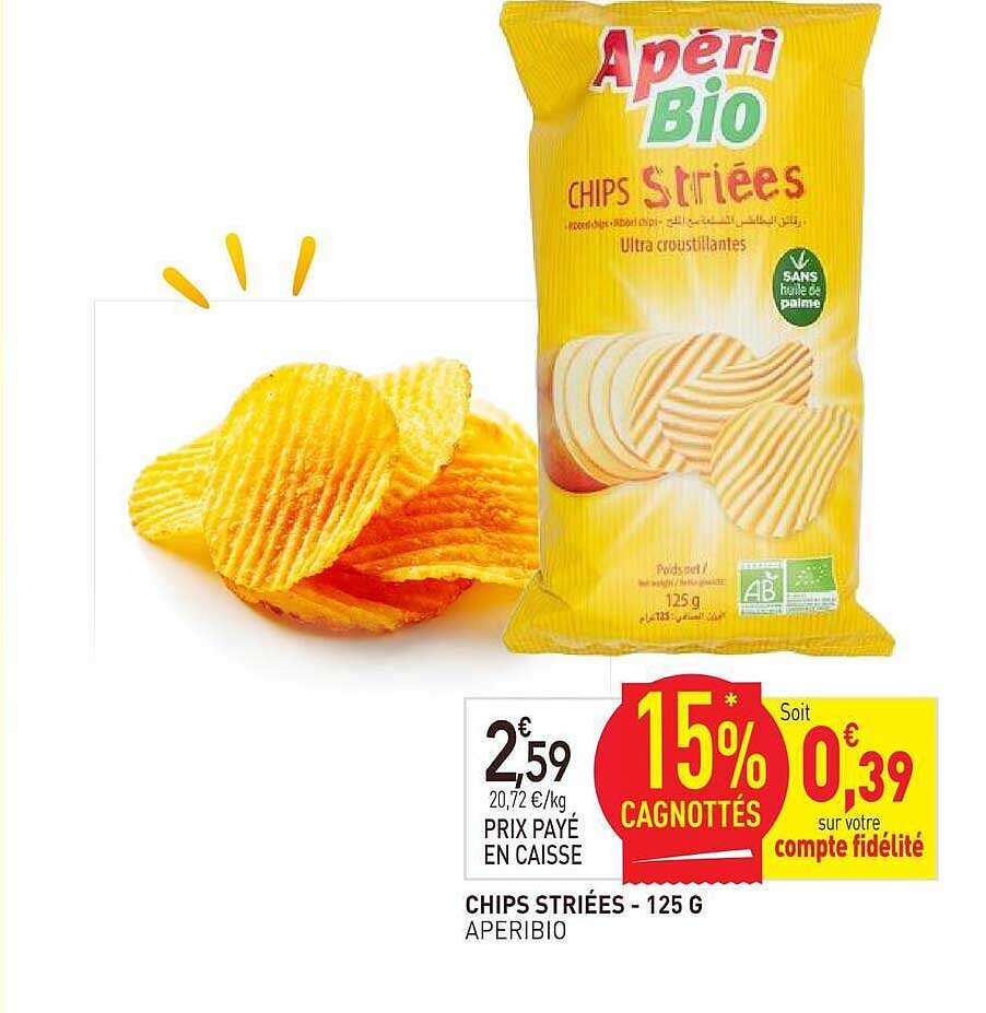 CHIPS STRIÉES - 125 G APERIBIO