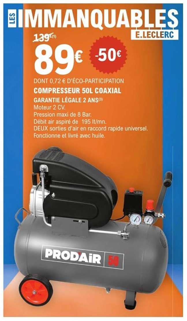 COMPRESSEUR 50L COAXIAL