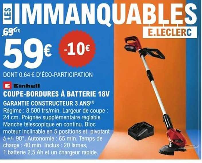 COUPE-BORDURES À BATTERIE 18V