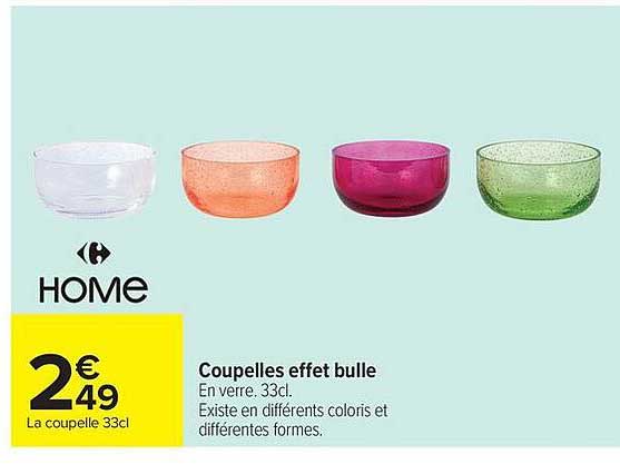 Coupelles effet bulle