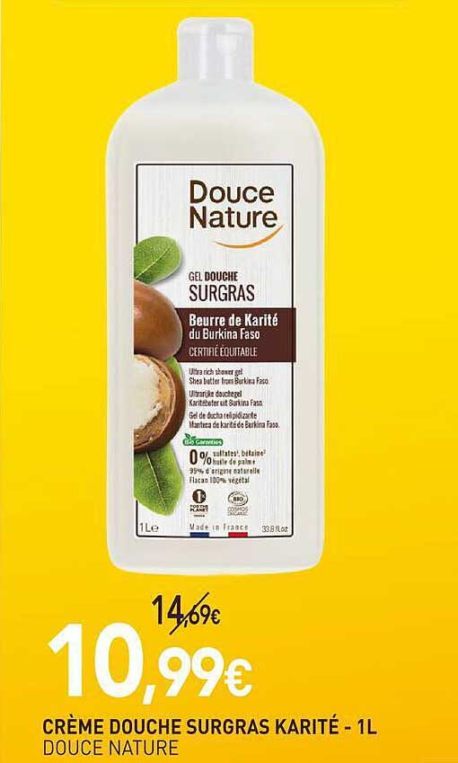 CRÈME DOUCHE SURGRAS KARITÉ - 1L DOUCE NATURE