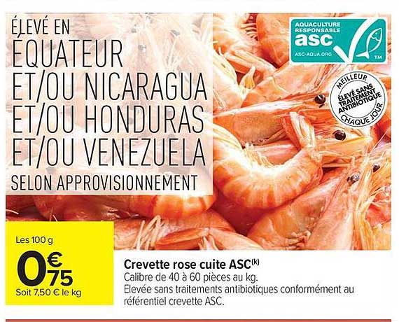 Crevette rose cuite ASC(k)
