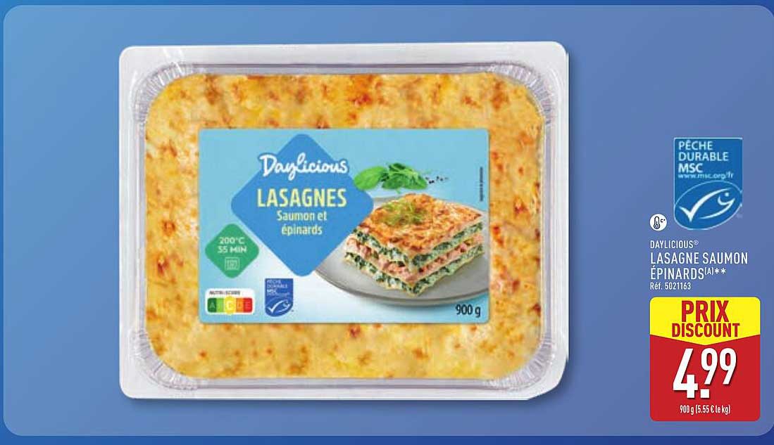 DAYLICIOUS® LASAGNE SAUMON ÉPINARDS