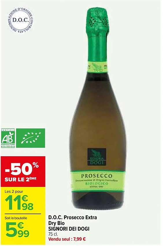 D.O.C. Prosecco Extra Dry Bio SIGNORI DEI DOGI