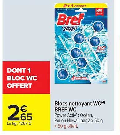 DONT 1 BLOC WC OFFERT