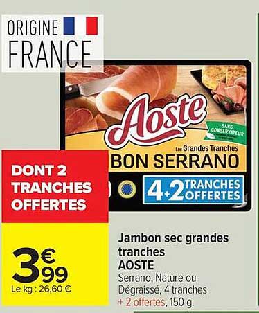 DONT 2 TRANCHES OFFERTES
