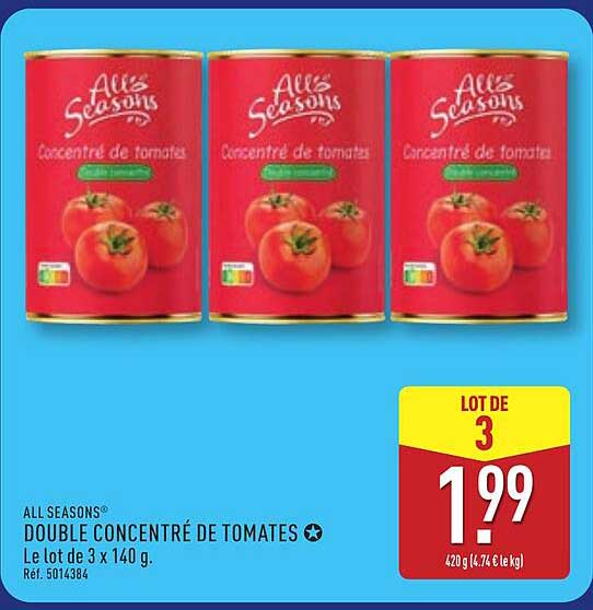 DOUBLE CONCENTRÉ DE TOMATES