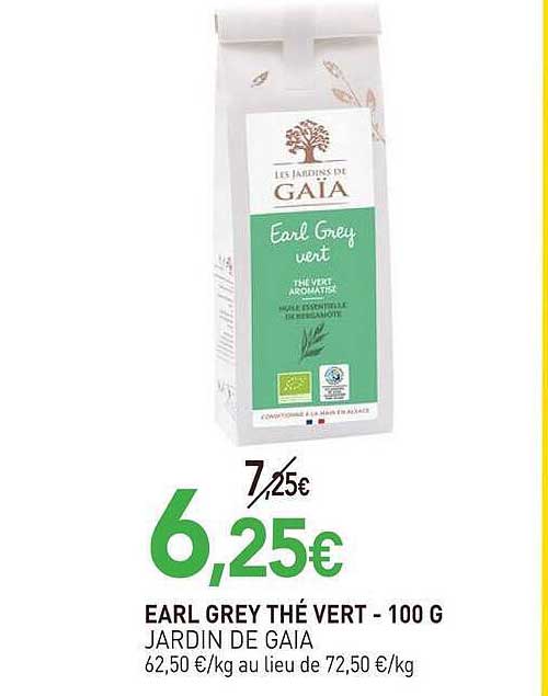 EARL GREY THÉ VERT - 100 G JARDIN DE GAIA