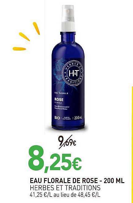 EAU FLORALE DE ROSE - 200 ML HERBES ET TRADITIONS