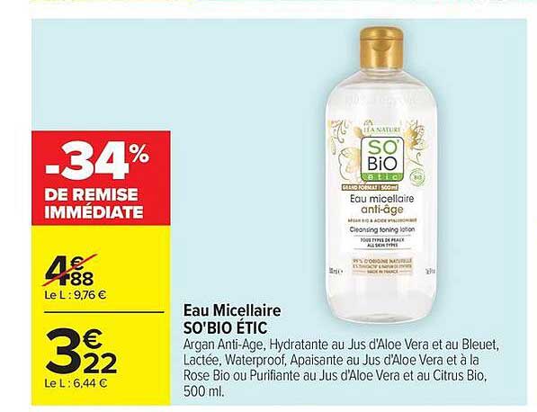 Eau Micellaire SO'BIO ETIC