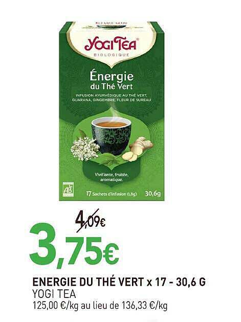 ENERGIE DU THÉ VERT x 17 - 30,6 G YOGI TEA