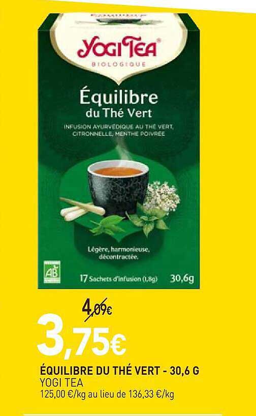 ÉQUILIBRE DU THÉ VERT - 30,6 G YOGI TEA