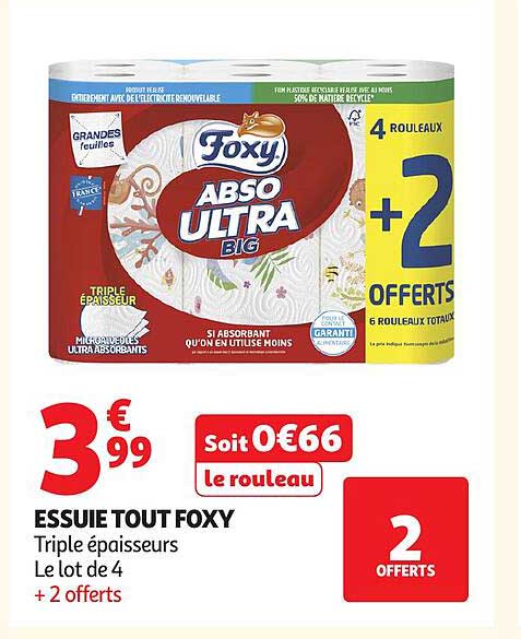 ESSUIE TOUT FOXY Triple épaisseurs Le lot de 4 + 2 offerts