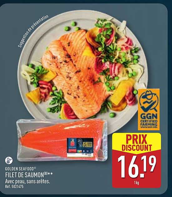 FILET DE SAUMON(B)** Avec peau, sans arêtes.