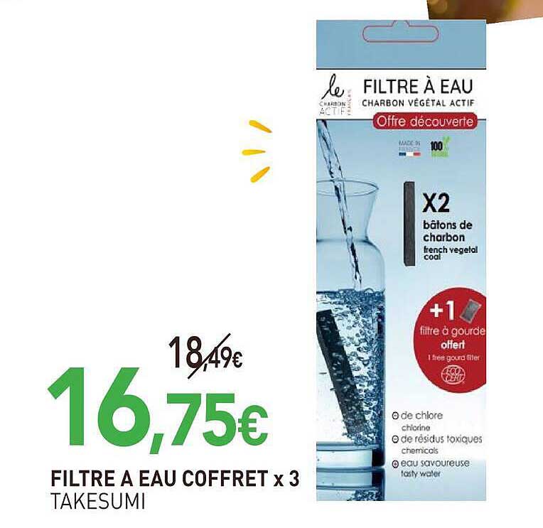 FILTRE A EAU COFFRET x 3 TAKESUMI