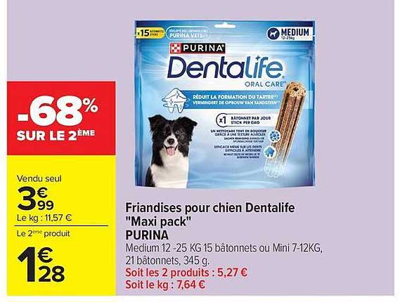 Friandises pour chien Dentalife "Maxi pack" PURINA