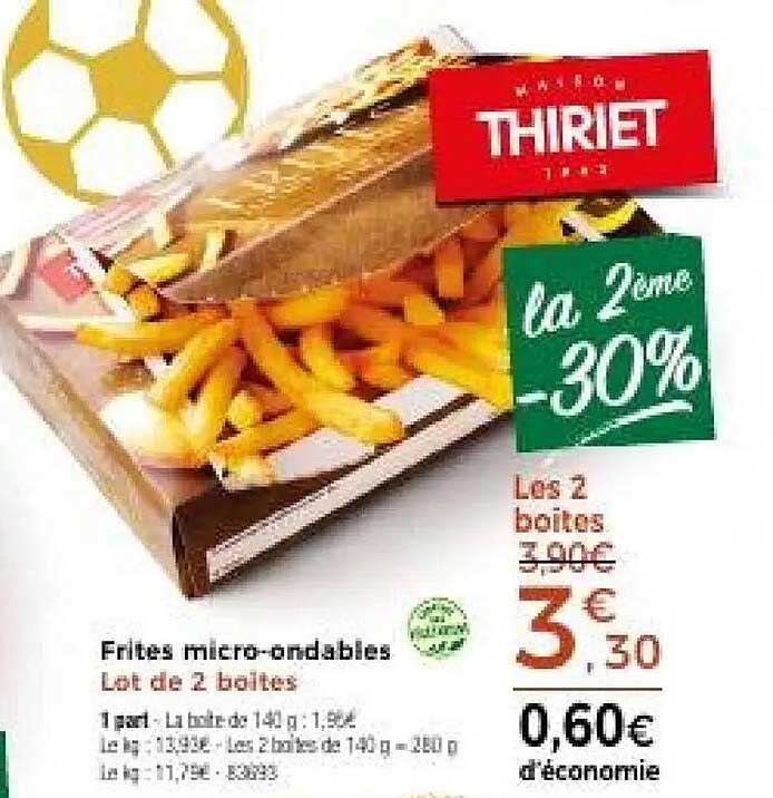 Frites micro-ondables