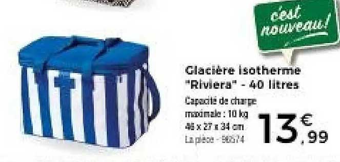 Glacière isotherme "Riviera" - 40 litres