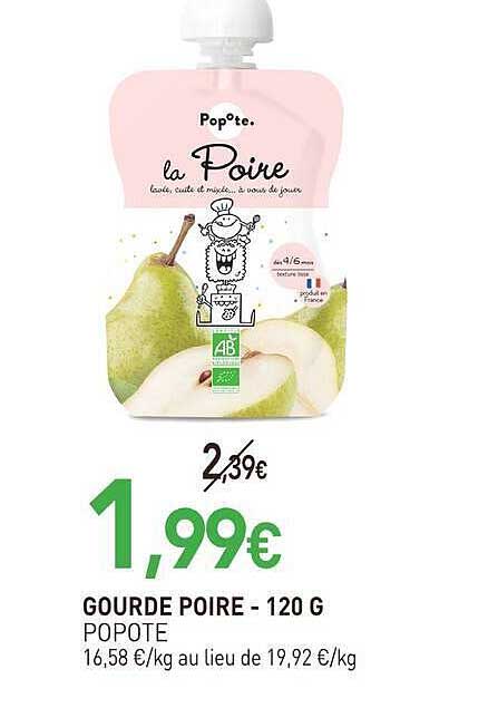 GOURDE POIRE - 120 G POPOTE