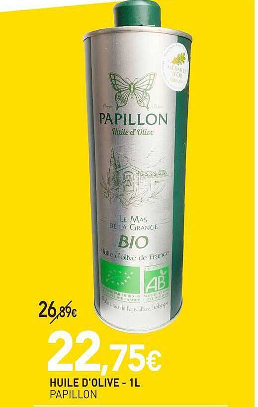 HUILE D'OLIVE - 1L PAPILLON