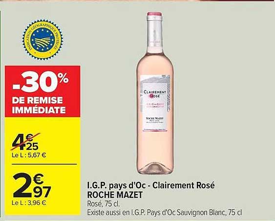 I.G.P. pays d'Oc - Clairement Rosé ROCHE MAZET