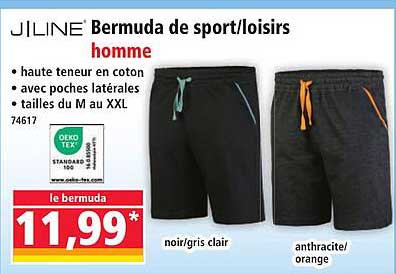 JILINE Bermuda de sport/loisirs homme