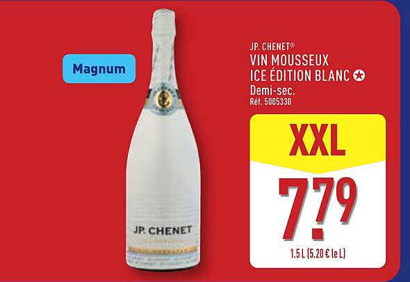 JP CHENET VIN MOUSSEUX ICE ÉDITION BLANC Demi-sec. Réf. 5005330