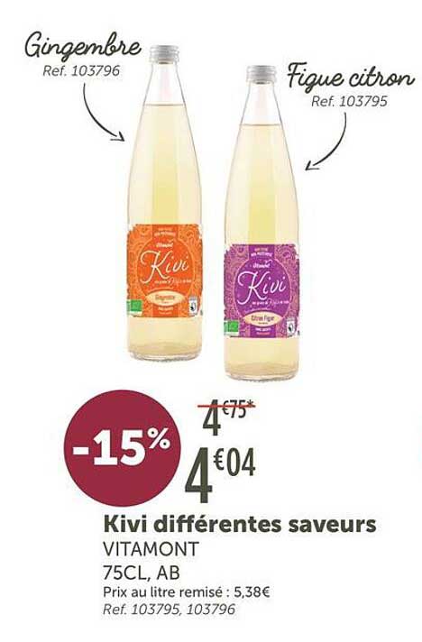 Kiwi différentes saveurs