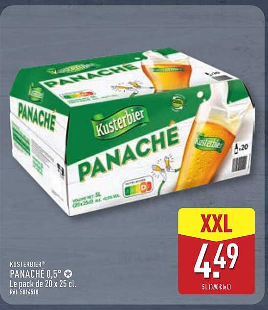 KUSTERBIER PANACHE 0,5° Le pack de 20 x 25 cl.