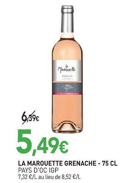 LA MAROUETTE GRENACHE - 75 CL
