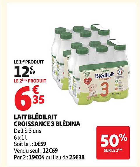 LAIT BLÉDILAIT CROISSANCE 3 BLÉDINA