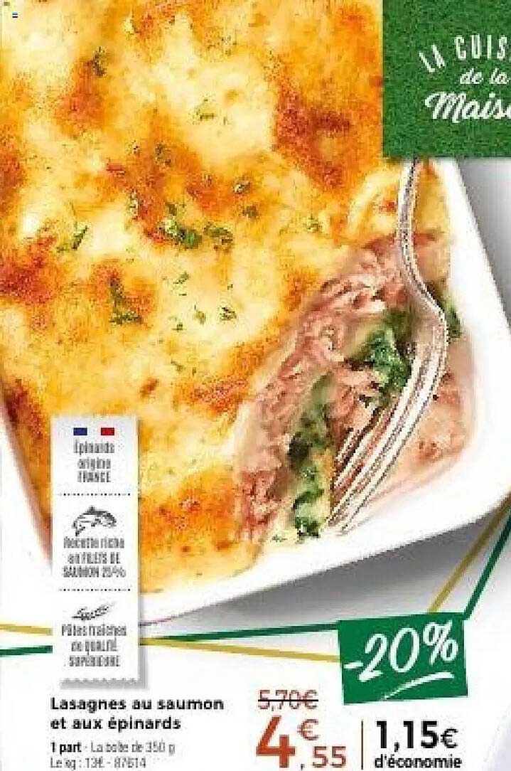 Lasagnes au saumon et aux épinards