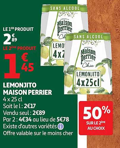 LE 1ER PRODUIT 2€89 LE 2EME PRODUIT 1€45