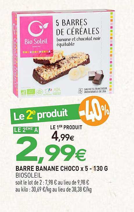 Le 2e produit -40%