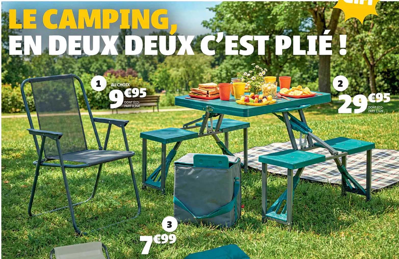 LE CAMPING, EN DEUX DEUX C’EST PLIE !
