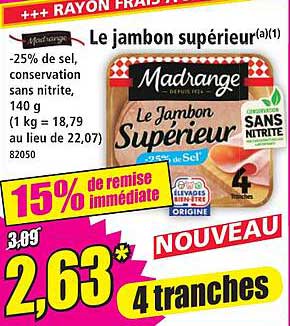 Le jambon supérieur