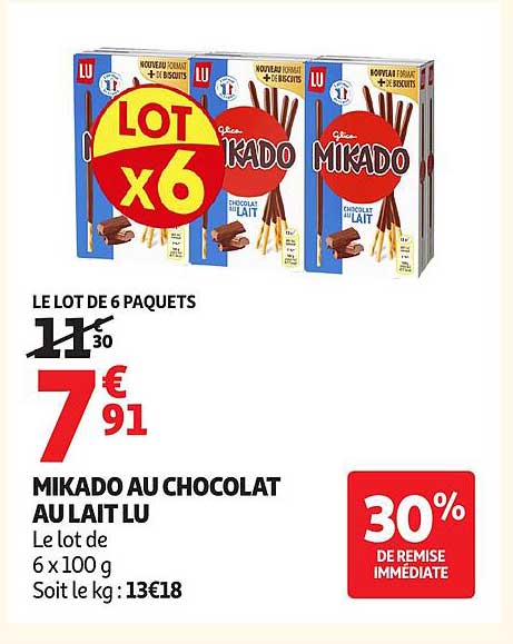 LE LOT DE 6 PAQUETS