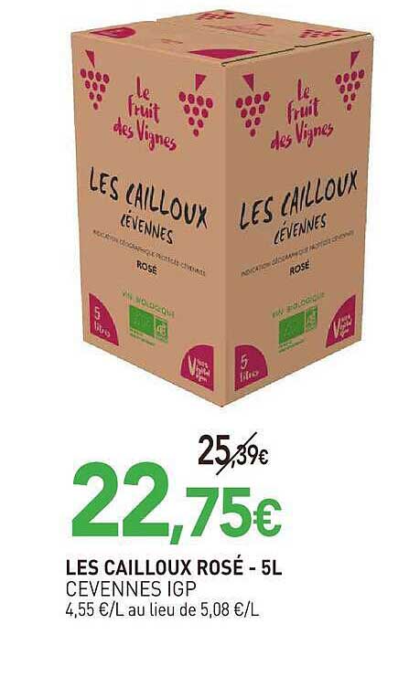 LES CAILLOUX ROSÉ - 5L