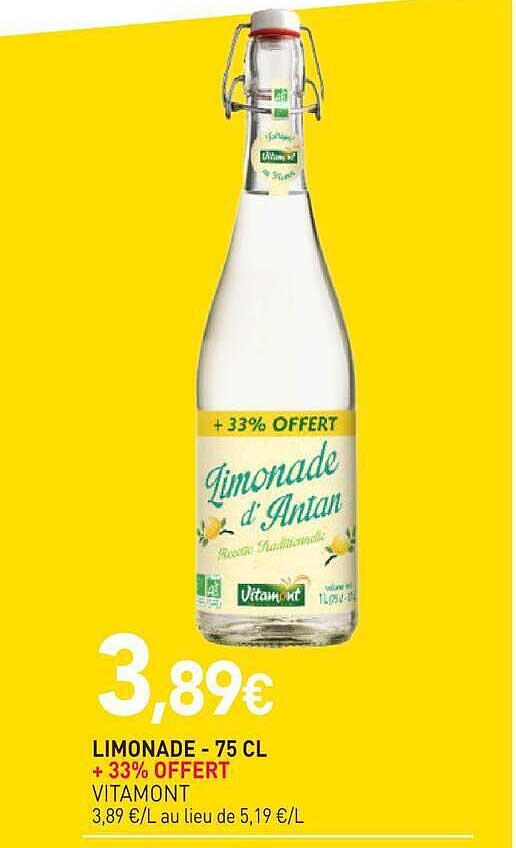 LIMONADE - 75 CL + 33% OFFERT VITAMONT