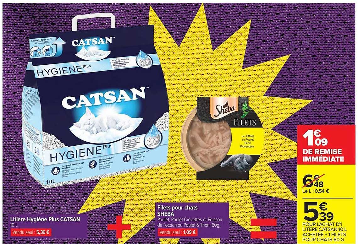 Litière Hygiène Plus CATSAN 10 L